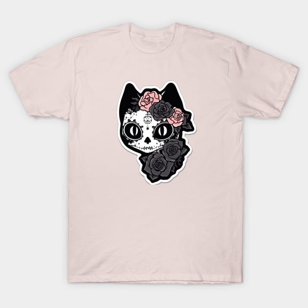 Pastel Goth Cute Undead Cat T-Shirt by DarkSideRunners